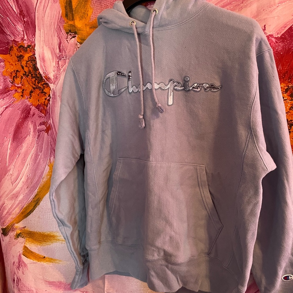 Heavy Champion hoodie blue
